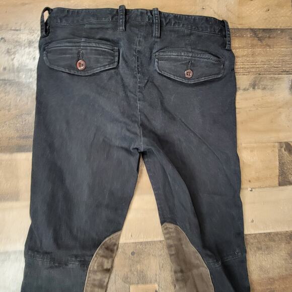 Vintage Ralph Lauren Rugby Breeches Pants Women 4‎ Equestrian Riding Patch Black - Picture 6 of 11